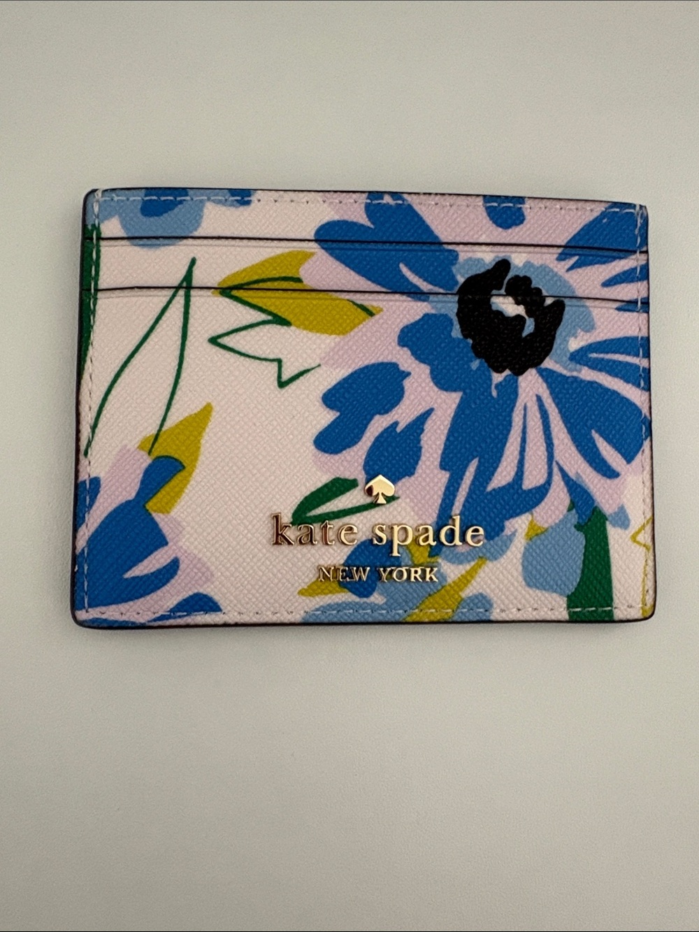 kate spade Floral Card Holder in Light Pink, Blue, Green